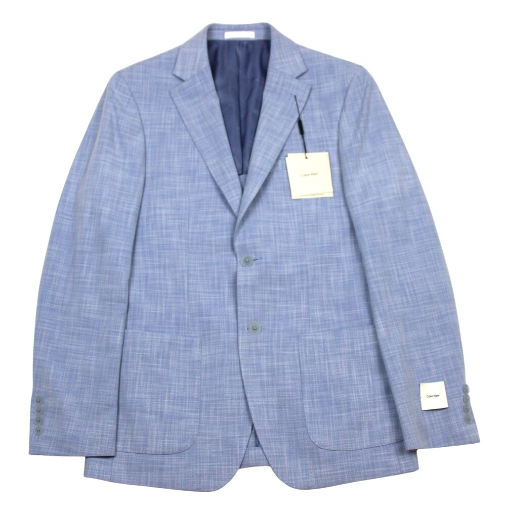 Calvin Klein Mariano Blazer Mens 40 S Ligth Blue Slim Fit Jacket Sport Coat